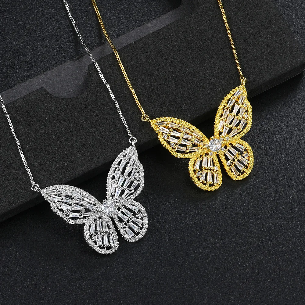Hip hop Jewelry New Special Design Excellent Brass Fashion Jewelry Pendant Necklaces Butterfly