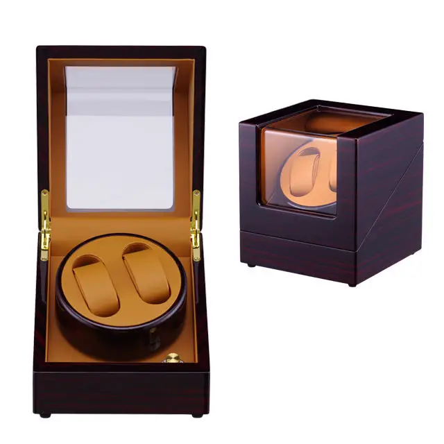 Super silent motor Automatic Watch Winder box Watch Storage Jewelry Box Safe case Top Quality luxury design 2 slots