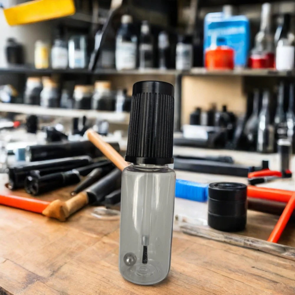 RPET 10ml Plastic Empty Brush Paint Touch-up Bottles Black 10ml PET Household Car Aerosol Petrol Products Screen Printing