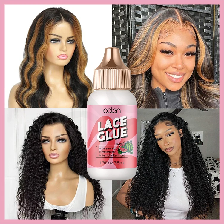 Oalen OEM ODM 38ml Watermelon Lace Wig Adhesive Glue Sweatproof Waterproof Lace Wig Glue Adhesive
