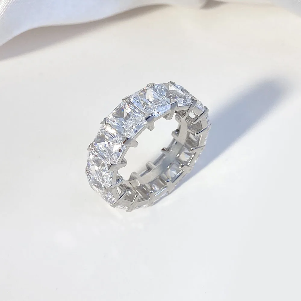 Foxi new collection 925 sterling silver ice big stone sugar retro good quality 5A zirconia Ring OEM/ODM fine jewelry rings