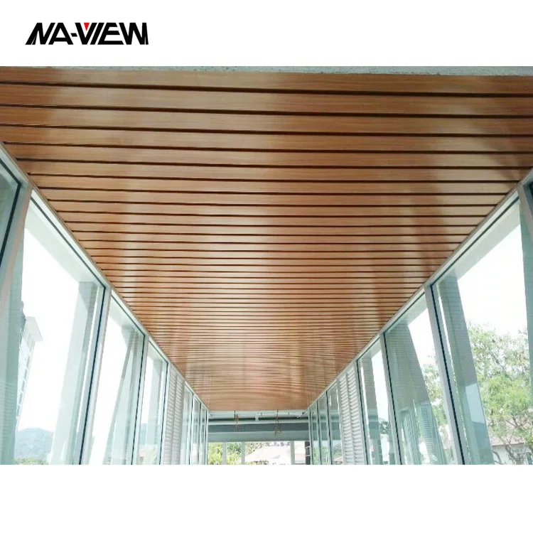 Powder Coated Soundproof Aluminium Strip False Ceiling Integrated Ceilings for Commercial Buildings like Offices and Malls