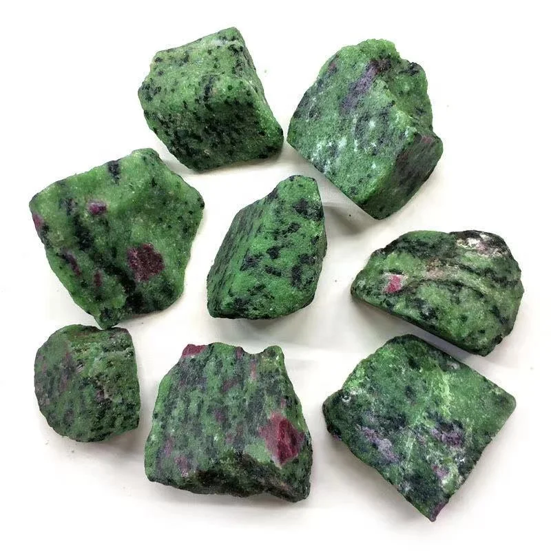 
Wholesale 3-5cm natural large grain ruby fuchsite raw stone gravel aromatherapy stones 