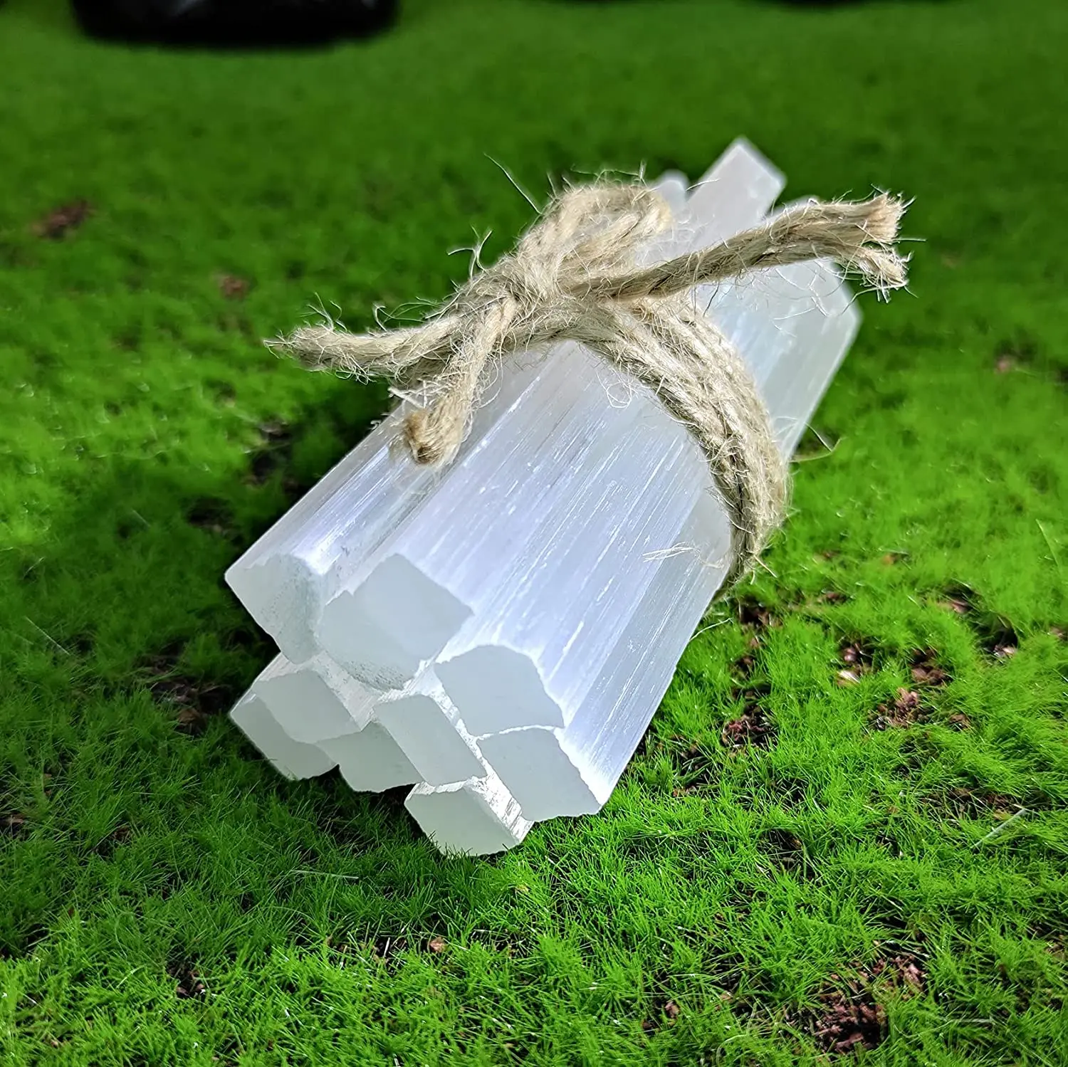 10pcs Natural Selenite Crystal Stick Wands Set Chips Gypsum White Quartz Rough Minerals Specimen Point Healing Stone