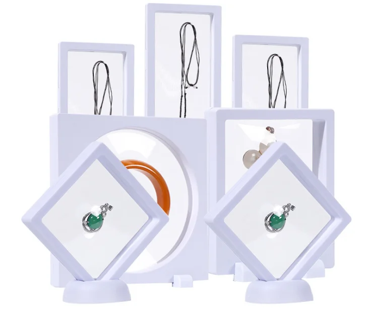 Jewelry film box transparent display case wholesale floating jewelry case jewelry packaging box transparent