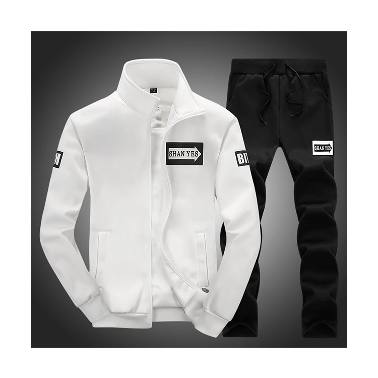 Autumn Sport Wear Man Running Training Two Piece Set Polyester Casual Pants Sweatsuit Pants Plus Size Track Suit for Men