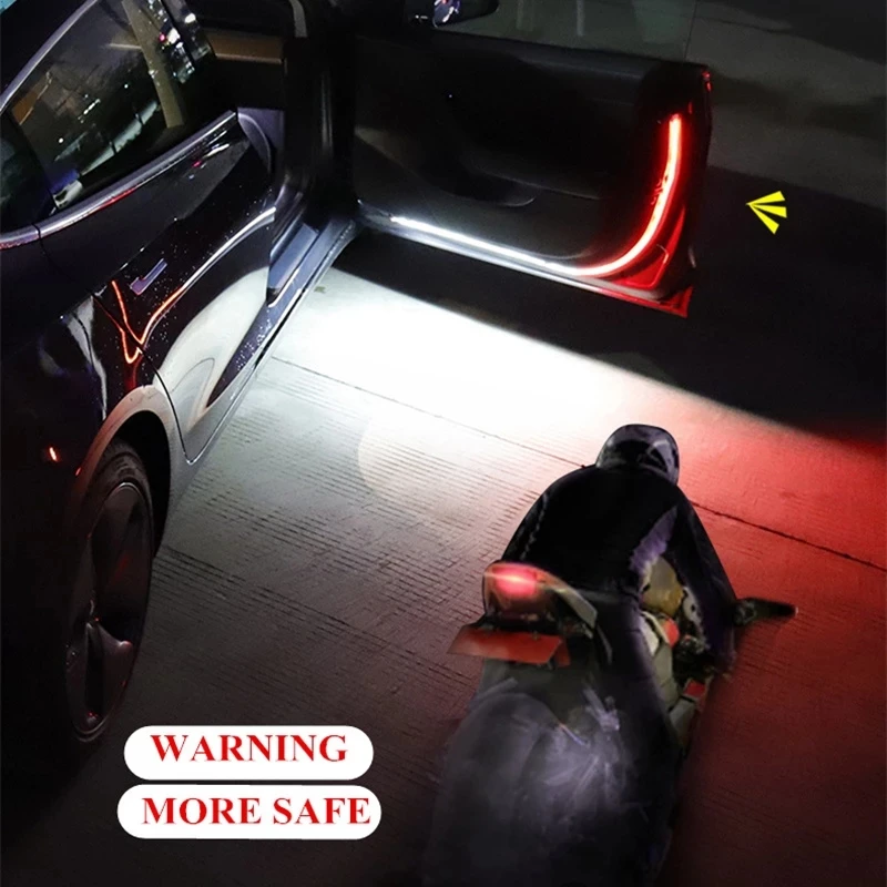 car  door anti collision decorative interior  lights new cold light car door open strobe warning light