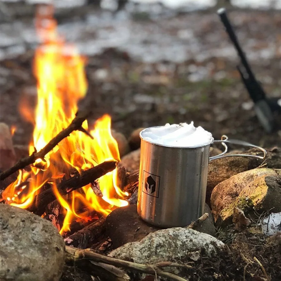 wholesale    Customized  stainless steel   1000ML  water bottle  and  750ML water cup  with  mouth spreader hanger  for camping