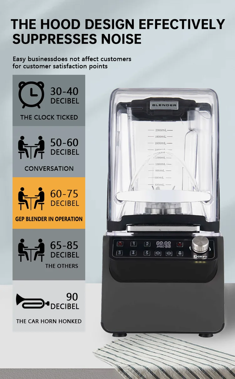 Gep High Quality Electric Smoothie blender Fresh Juice Blender Multifunctional Ice Crusher Blender Machine