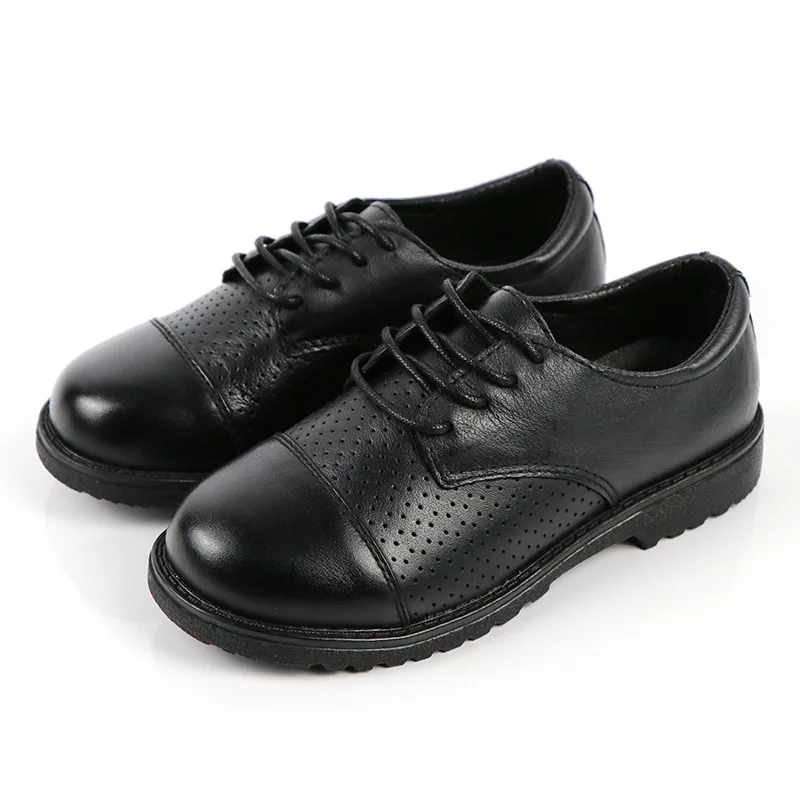 Children School Shoes Black Leather Student Teenagers Boys Dress Kids School Shoes