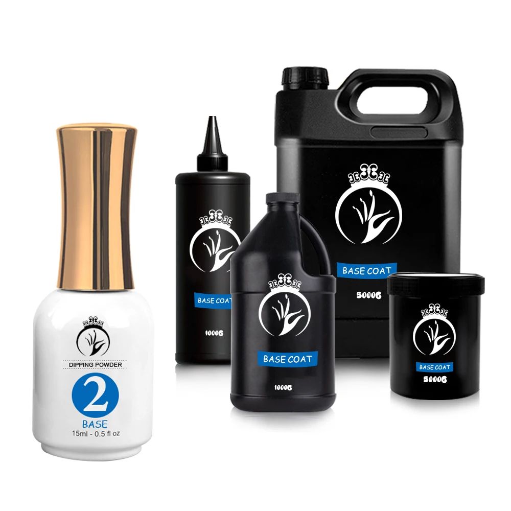 Wholesale price dipping powder system liquid base,activator, primer/bond,top, brush saver in bottles OEM