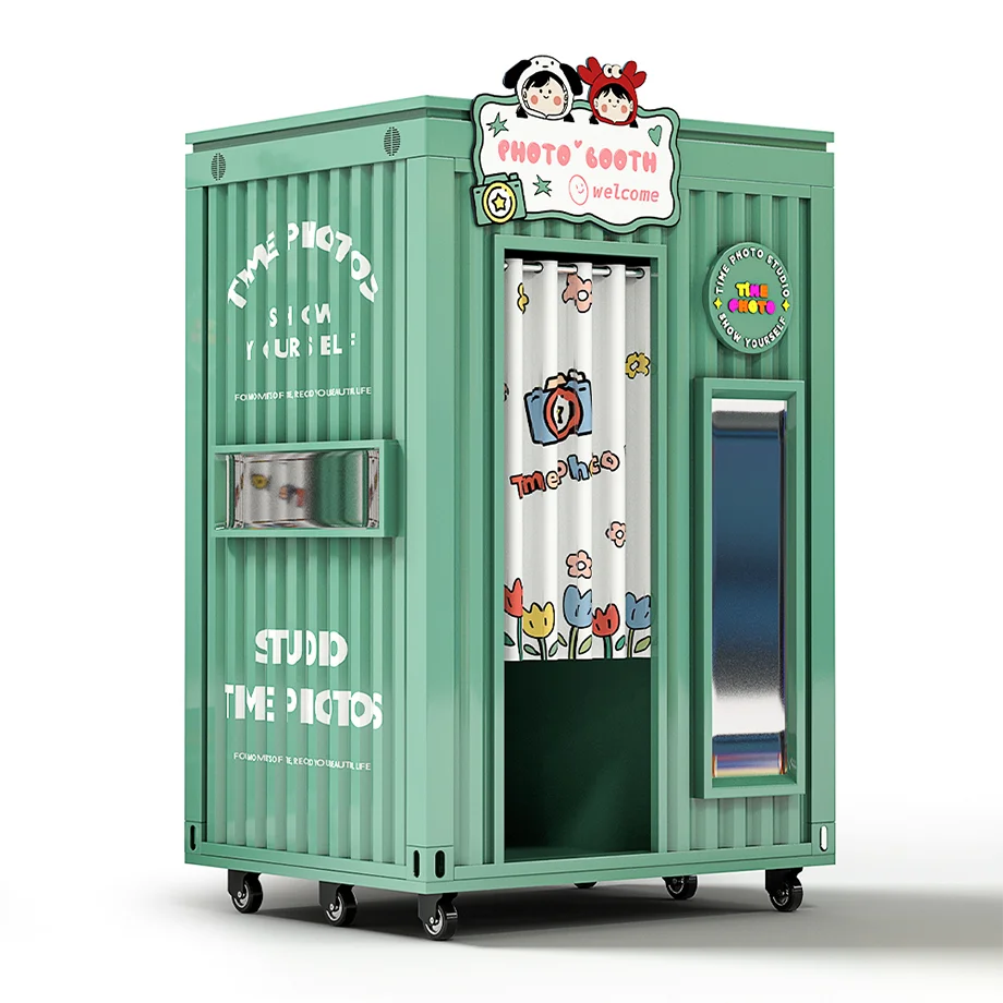 Korea Latest Coin Operated Stand/Digital Ai Photo Booth Vending Machine
