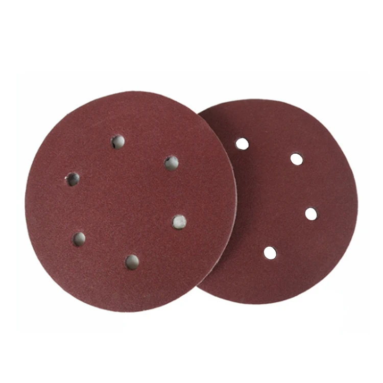 High quality Zirconia Aluminum Oxide 125mm 5 Inch 8 Hole Hook And Loop Abrasive Sanding Disc Round Sand Paper