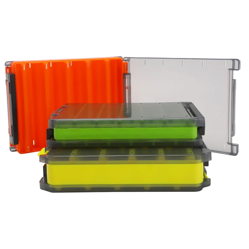 Green Orange Yellow Fishing Accessories Wholesale Plastic Strong Carp Fishing Tackle Box Set With Lures