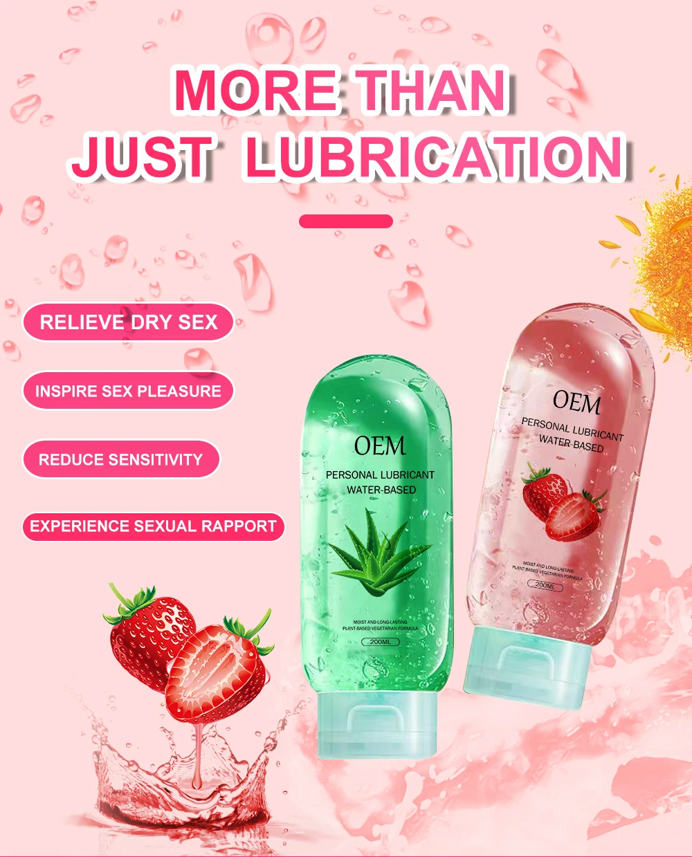 Custom Labels Edible Anal Wholesale Oil Stimulator Sex Lube