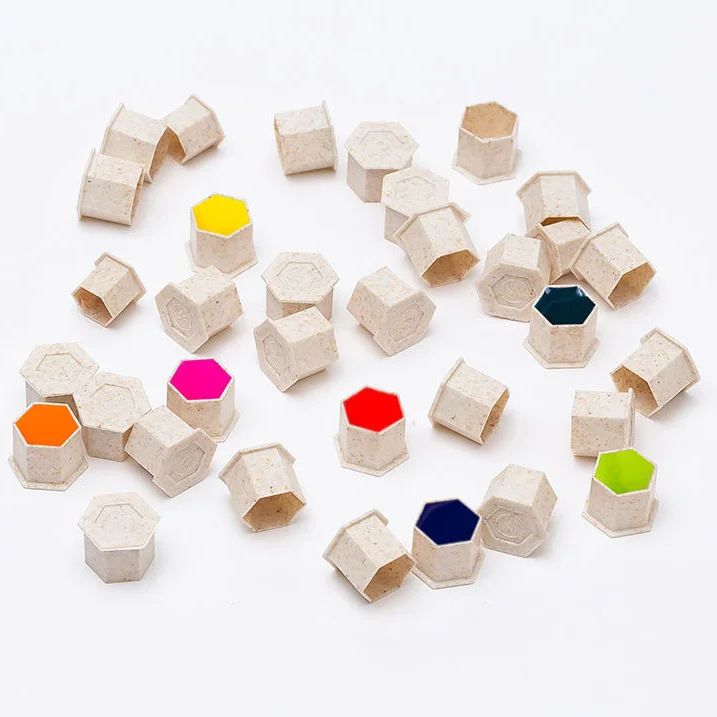 Biodegradable Organic PMU Pigment Cup Wheat Straw Microblading Tattoo Ink Cup