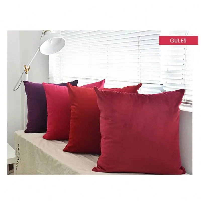 35 Color Nordic Velvet Printed Pillowcase Household Sofa Hotel Homestay Decorative Back Cushion Cover