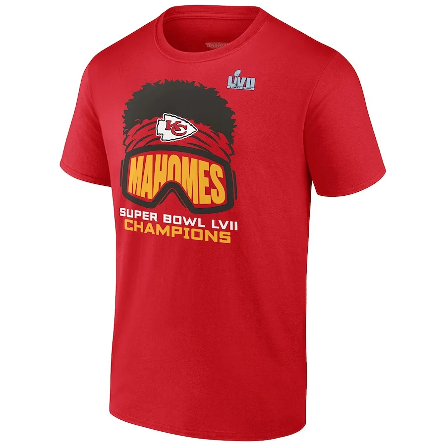 Мужская футболка с символикой команды Канзас Футболка Red Super LVII Bowl Champions #15 maбыс #87 Kelce