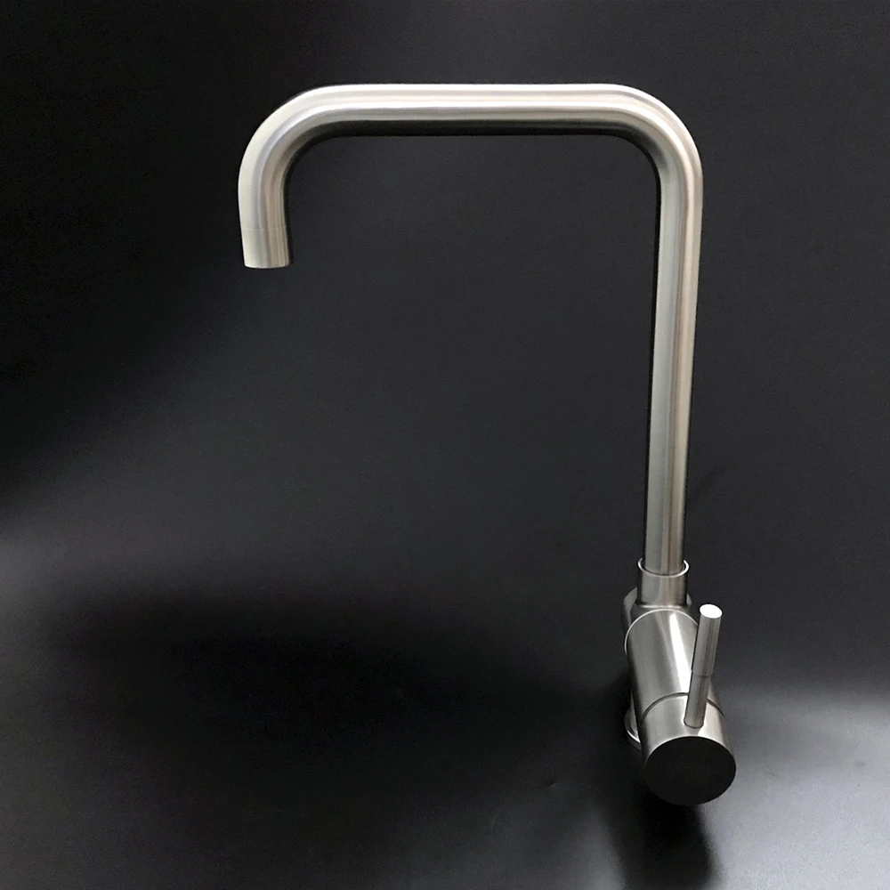 304 Stainless Steel Brushed Nickel Kitchen Sink Aerator Folding Faucet