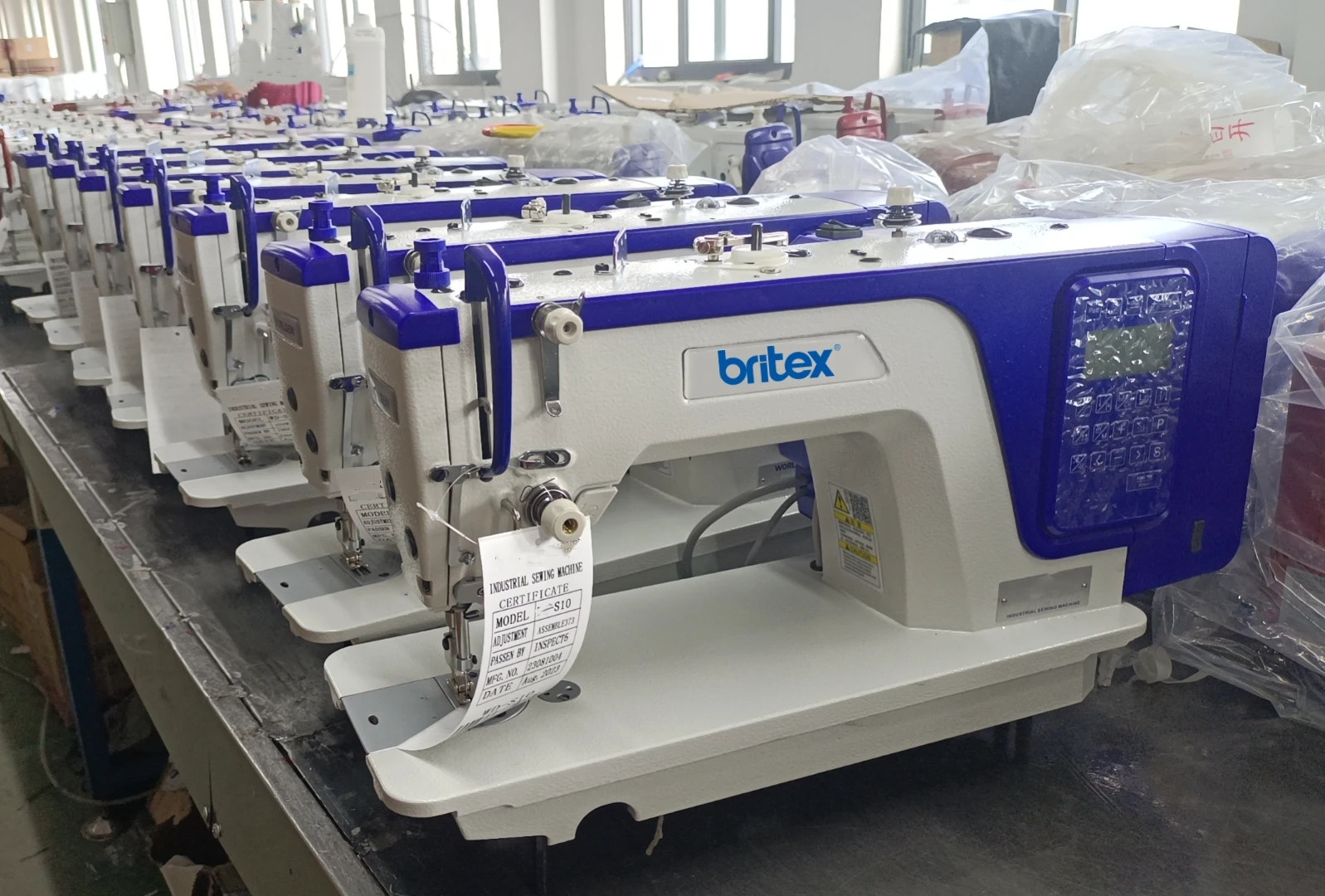 Best selling Britex BR-S10-D6 stepper motor full automatic lockstitch industrial sewing machine