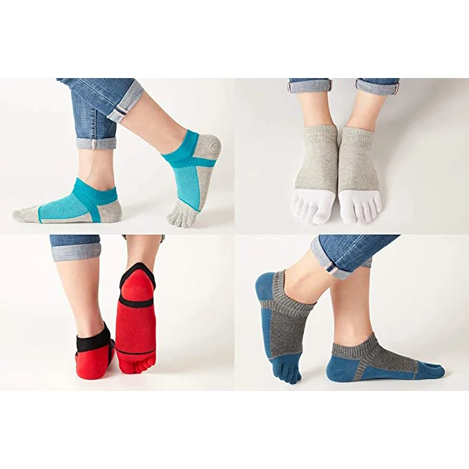 Wholesale custom logo 5 toe sock cotton five toe socks five finger socks