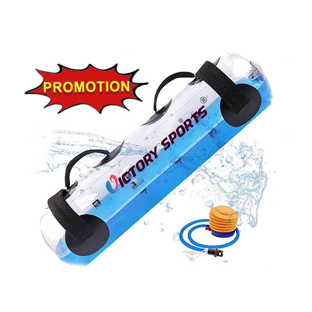Portable Home Gym Equipment Pvc Weightlifting 16*75cm 15kg Water Power Bag Training