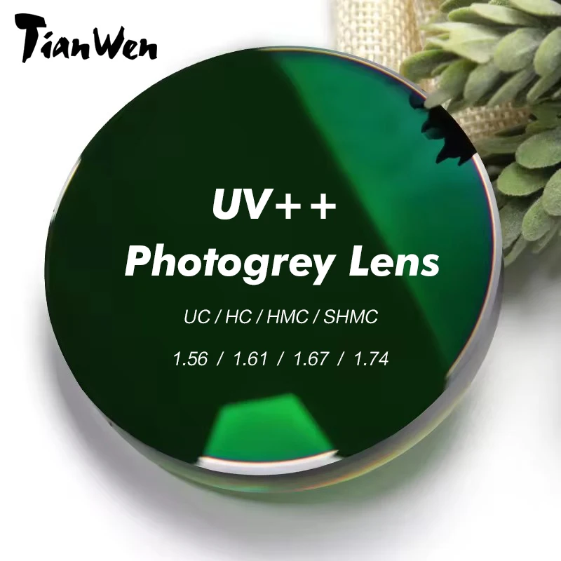 Фотолинзы для фотообъектива с покрытием Uv420 оптические готовые Shmc фотохромные линзы 156161167 синяя полимерная из серого поликарбоната HMC 100%