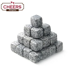 Подарочный набор с камнями виски от производителя, 2 хрустальных бокала, 8 ледяных камней, щипцы для льда, бархатная сумка в элегантной деревянной коробке