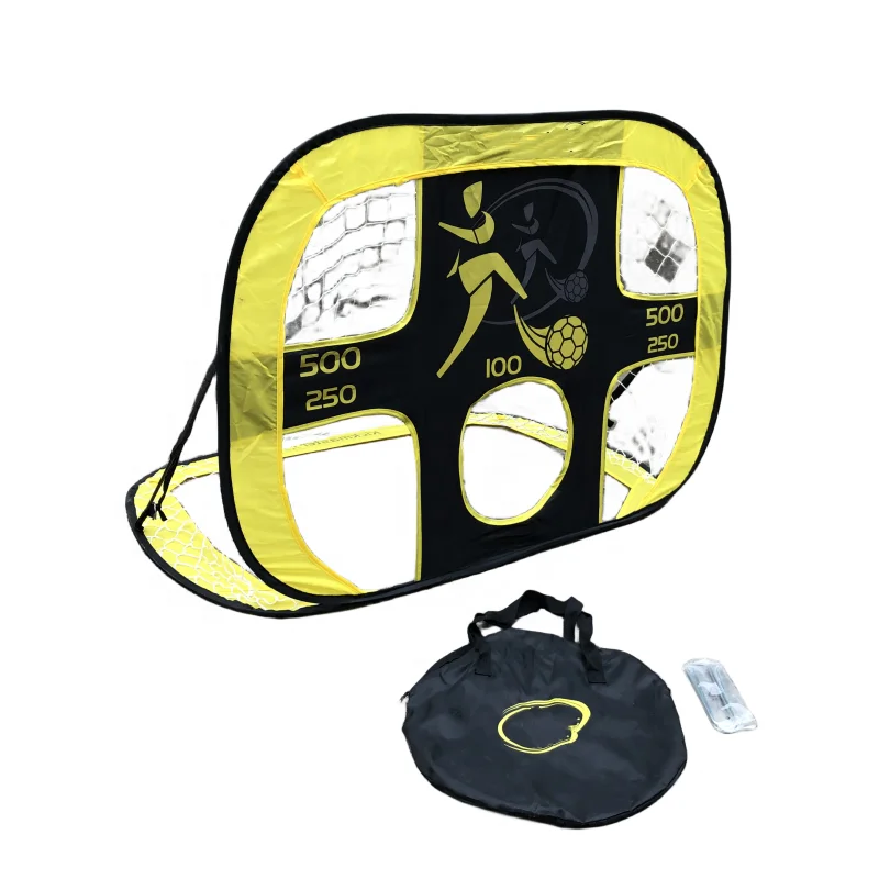 Foldable Folding Portable Football Net Soccer Goal Post Target Pop Up Training Small Mini Mesh and Ball for Kids Outdoor