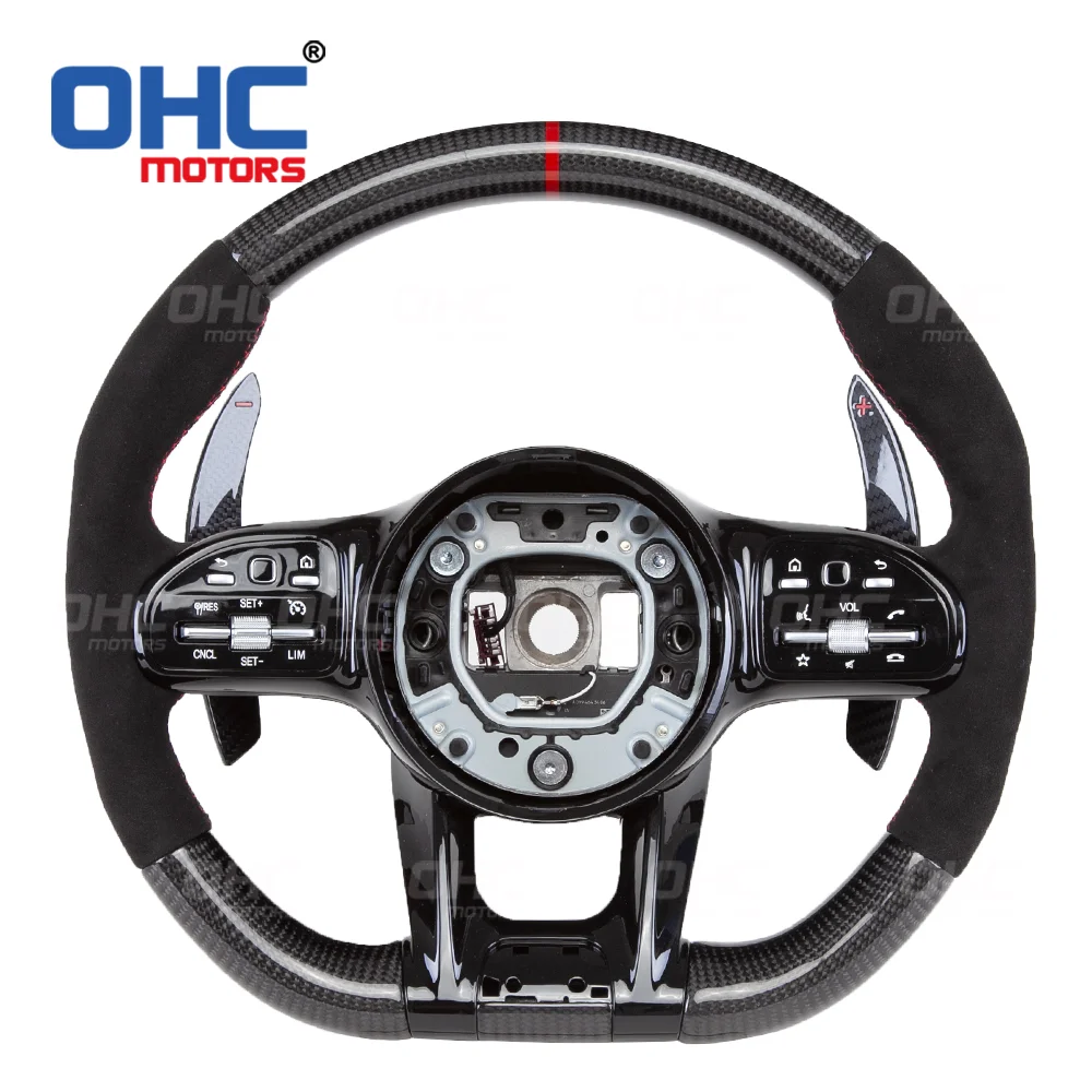 OHC MOTORS руль из углеродного волокна для Mercedes Benz C63 AMG W205 w222 mercedes amg gt