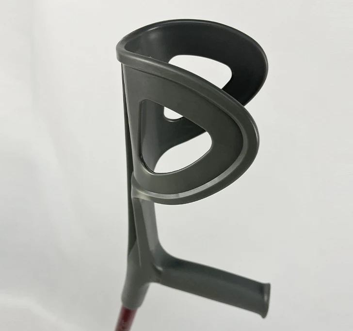 Comfortable Adjustable Aluminum Underarm Crutches Axillary Crutches For Injuried Elderly Walking Elbow Crutches