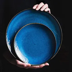 16 шт. лучшая керамическая посуда яркого цвета, желтая и черная керамическая посуда