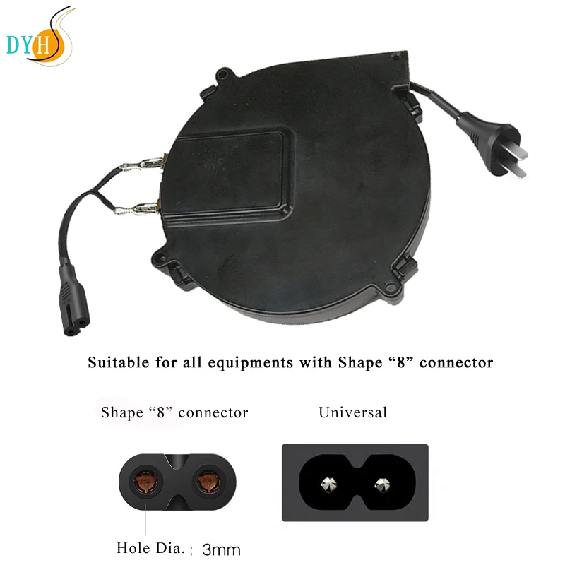 mini retractable cable reel mechanism for small appliance