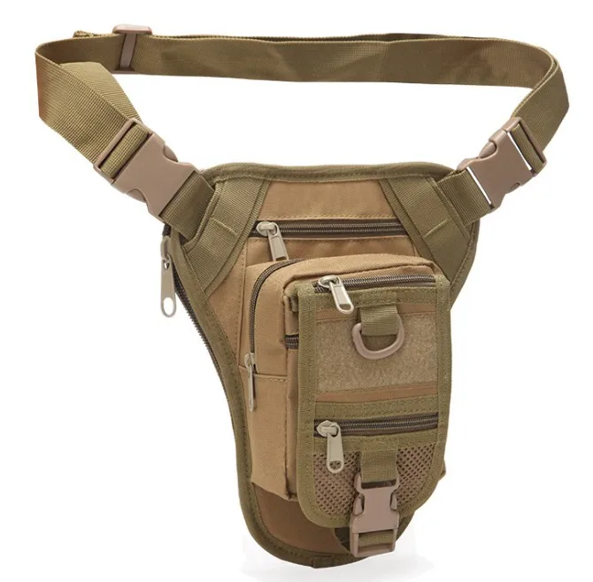 Wholesale Waterproof Tactical Outdoor Mens Canvas Drop Leg Bag Waist Fanny Pack Belt Hip Bum Bag