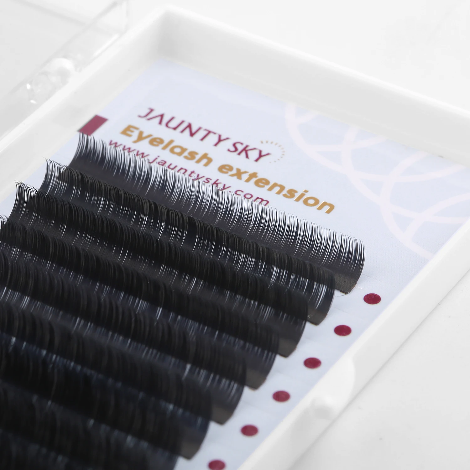 Jaunty Sky False Eyelashes Faux Mink Extensions Korean PBT Fiber Private Label Silk Individual Eyelash Extension Kits