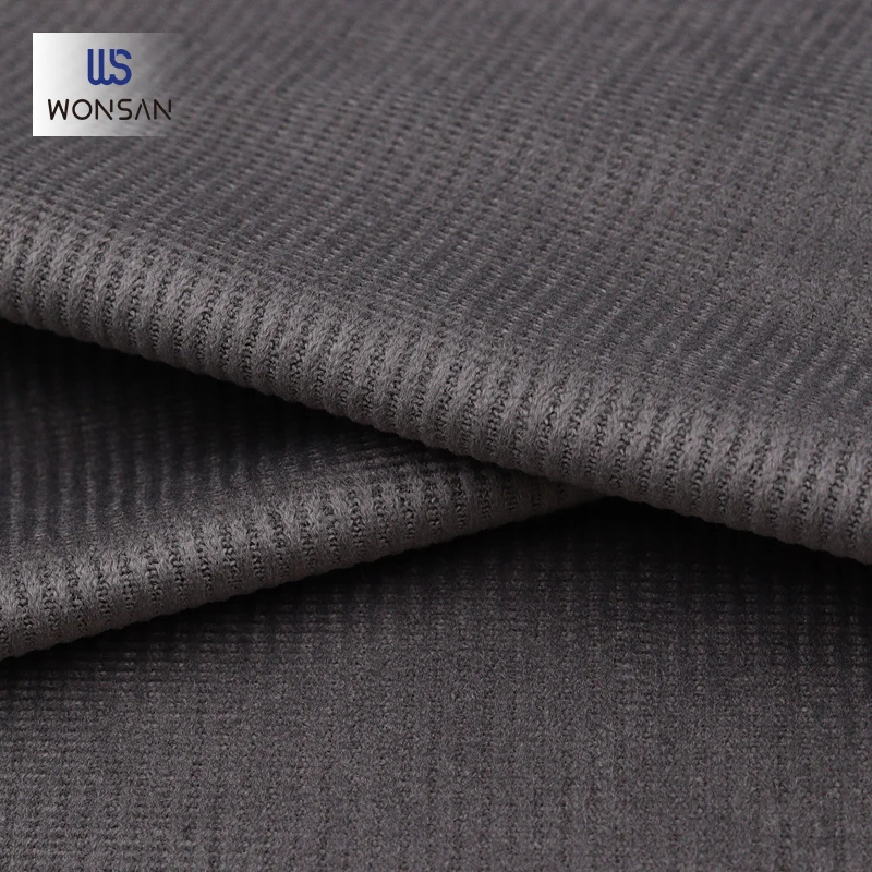 100%P Corduroy Tricot fabric/warp knitting Outdoor casual coat pants fabric Comfortable touching