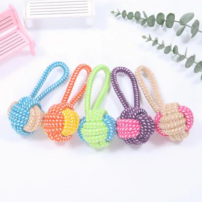 Hot Selling Durable Chew Pet Toys for Dog Cotton Rope Ball Dog Chew Ball Toy