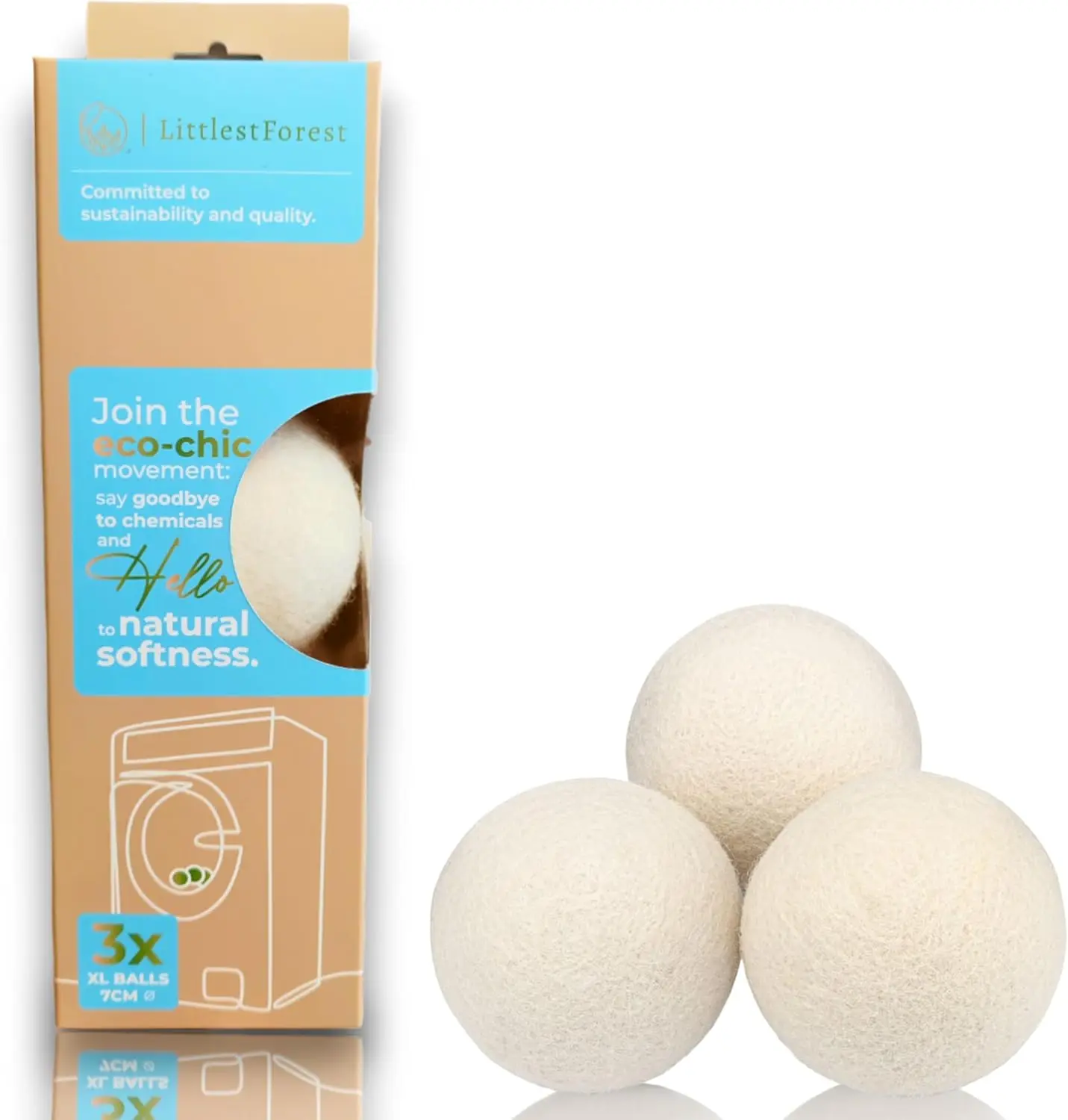 wholesale Top Seller Same Private Label Organic Wool Dryer Balls New Zealand Sheep Laundry Dryer ball for Saves Drying Time