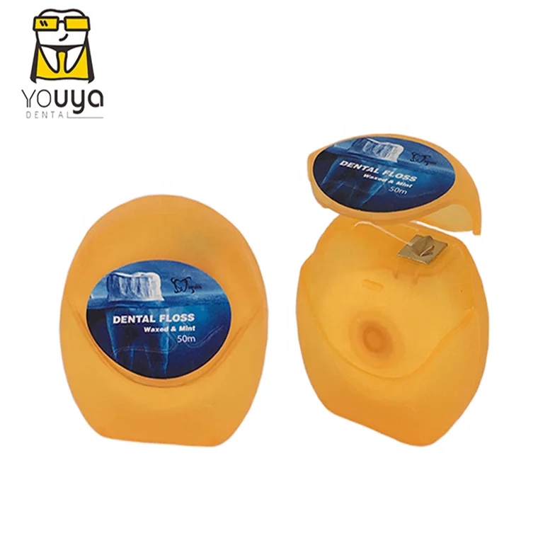 Round Shape Oral Hygiene 50 Meters Mint Flavor Tooth Floss Dental Floss