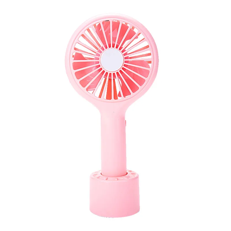 Cute Portable Desktop Cooling  Pink Electric Mini Rechargeable Handy Fan eyelash dryer  for outdoors camping handheld fan