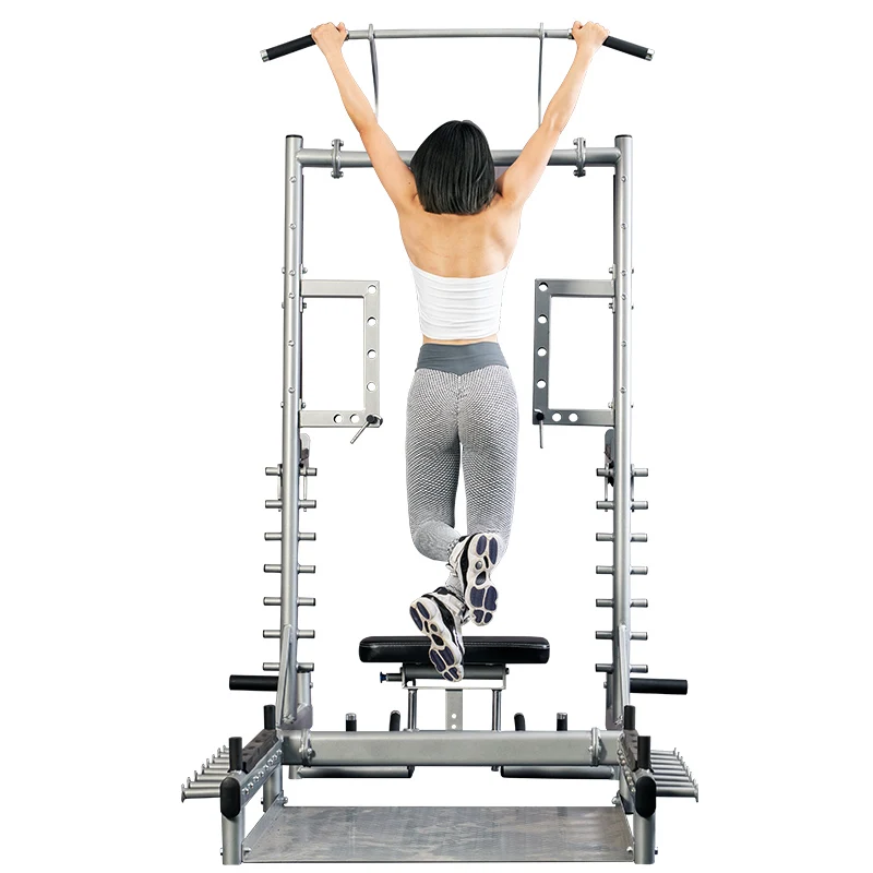 Heavy Duty Half Power Cage Weight Lifting Squat Rack Dip Station Half Squat Rack