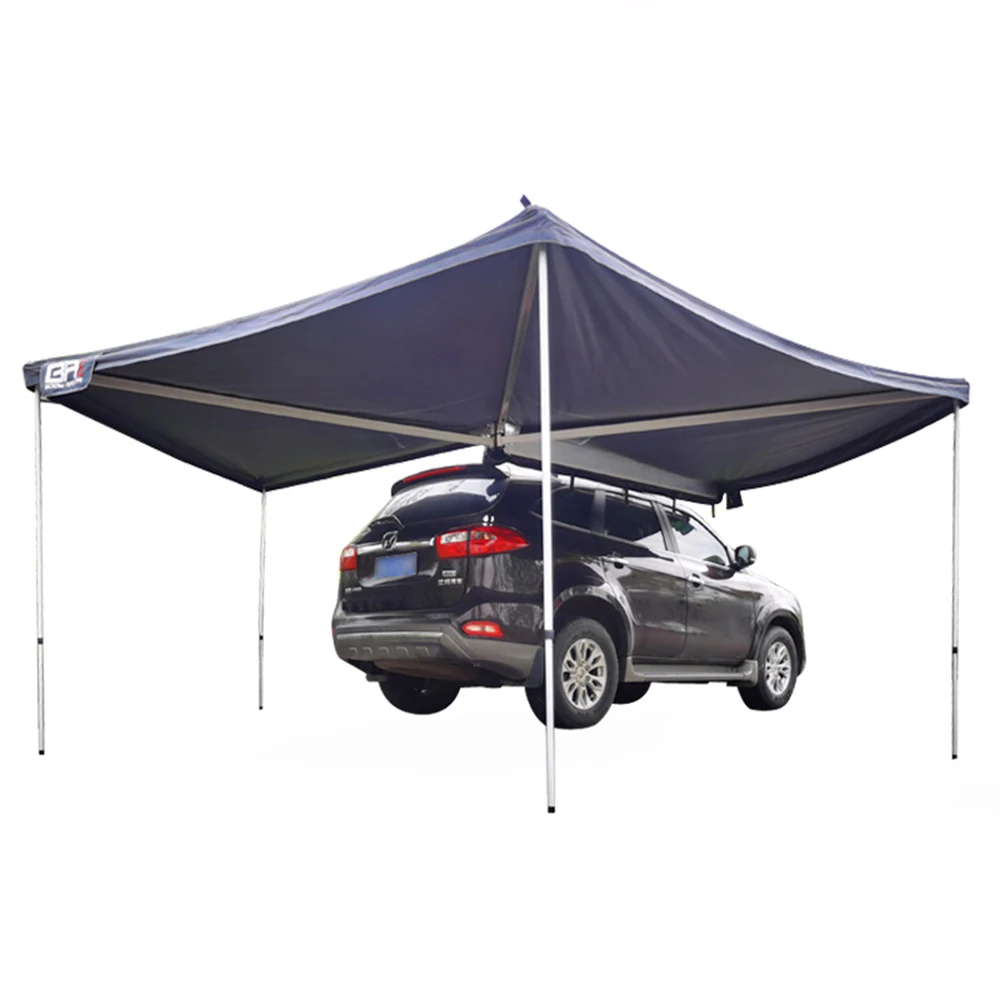 Factory Direct Sale Straight Bracing Car Awning 4x4 Car Roof Side Shelter Tent Foxwing 270 Canopy Awning
