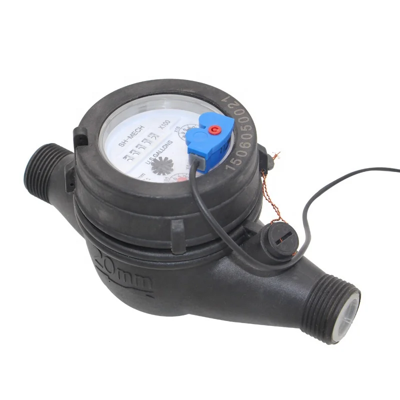 DN15 ~ DN50 пластиковый счетчик воды для рефери импульсный дисплей вращающийся поршень