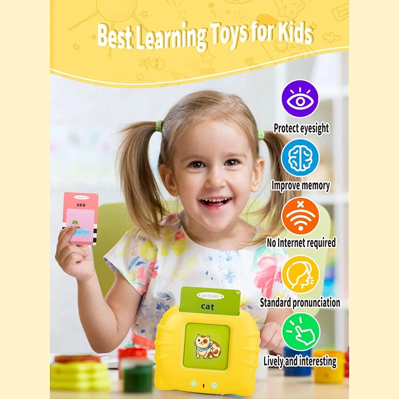 OEM Factory English Customized Primary Student 112 Vocab 1-3 years Old Smart Card Talking Learning Machine Toy