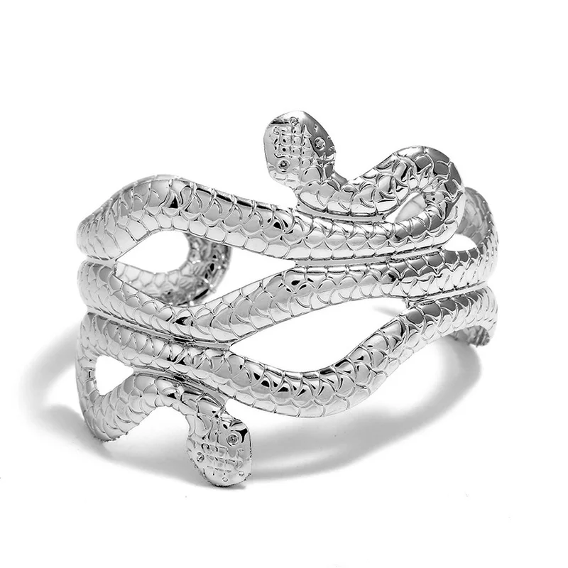 New Arrival  Arm Cuff Open Arm Bracelet Chic Egypt Cleopatra Swirl Snake Arm Cuff Armlet Armband Open Bangle Bracelet