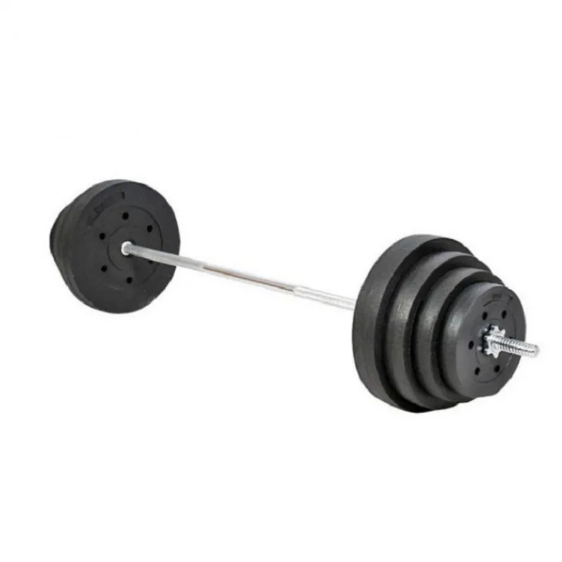 Factory Price Cheap Adjustable  Plastic Coated Cement Barbell Weight Plates
