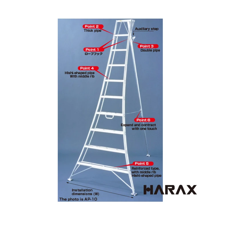 Extendable folding aluminum telescopic steel step ladder household