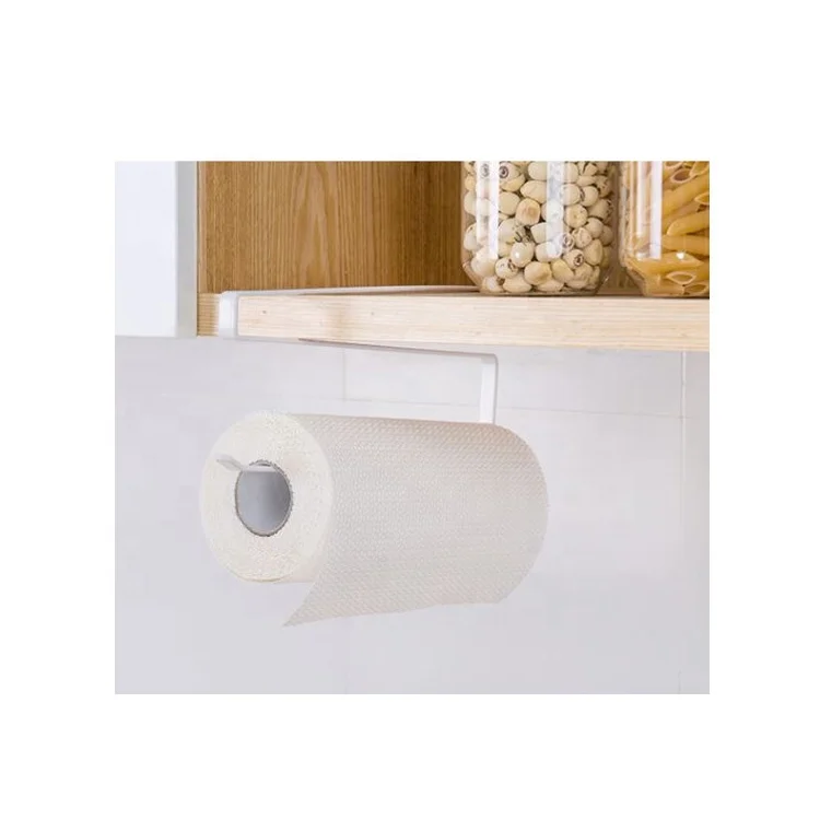 New design customize color iron  kitchen toilet hanging under cabinet desk paper towel holder