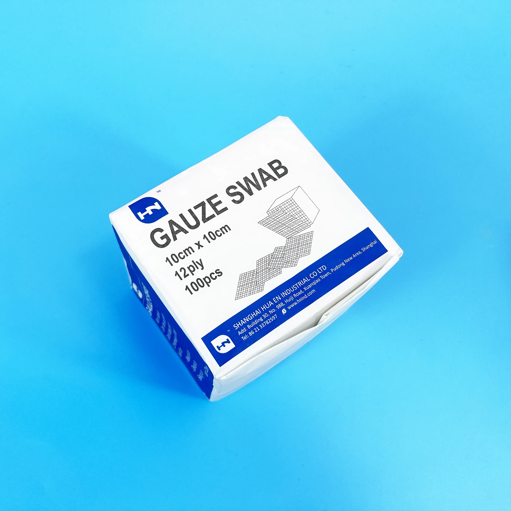 Non Sterile Gauze Swab 10cmx10cm 12ply Sterilization Swab Gauzes White 100% Cotton Medical Materials & Accessories 3 Years -- HN