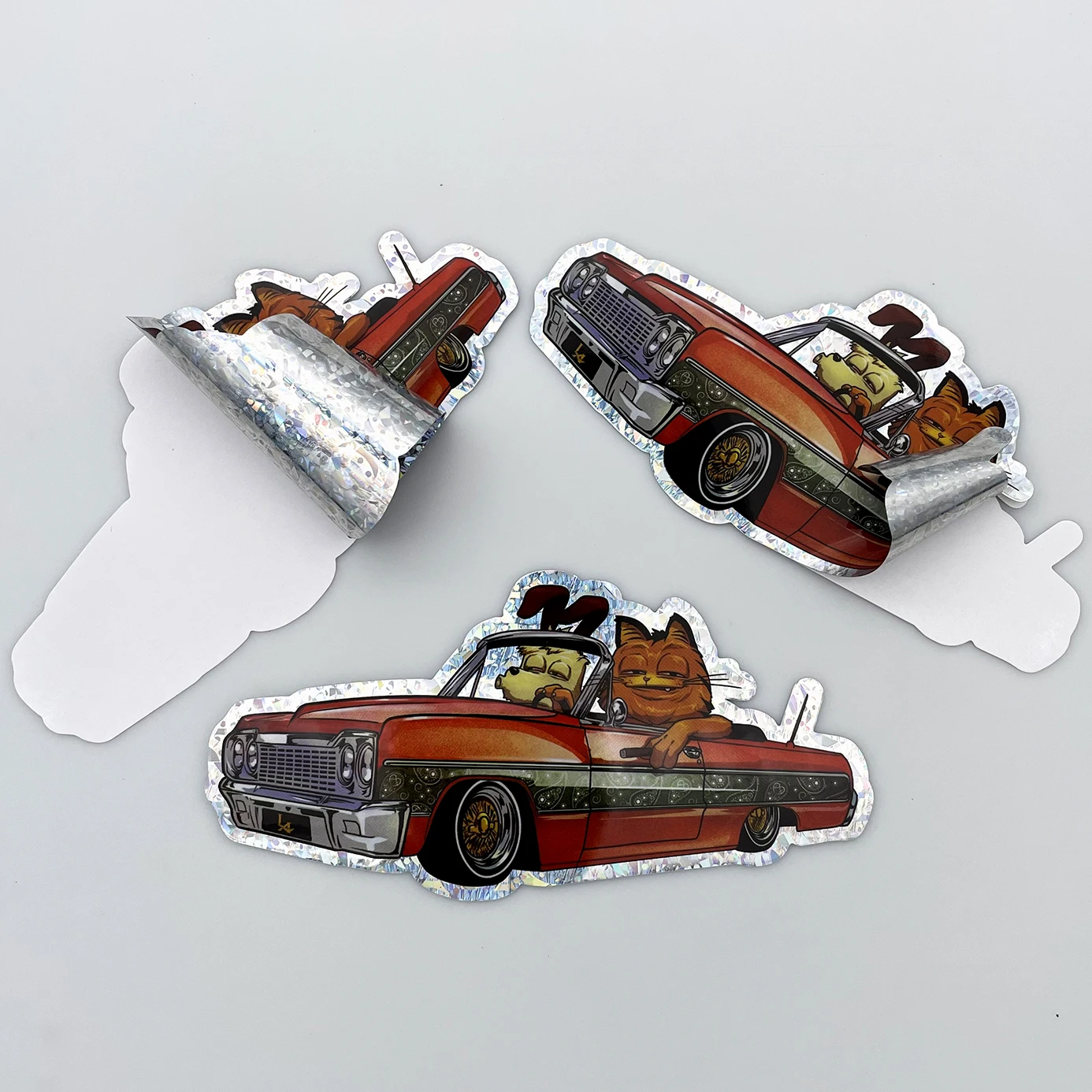 Custom Printed Vinyl Waterproof Cartoon Die Cut Sticker Sunscreen Colourful Car Bumper Sticker